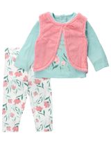 Lily & Jack 3 pièces Ensemble Fleur Vert 12-18M (80-86 cm) - 0