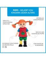 Pippi Poupée Fifi Brindacier Conformité Européenne (CE) 40 cm 10+ mois Multicolore - 5