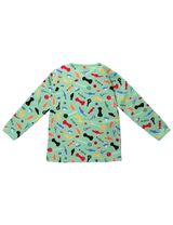 Villervalla Langarmshirt Süßigkeiten grün 128 (7-8 Jahre) - 1