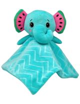 Kids Euroswan Frootimals Schnuffeltuch Melany Melephant BPA-frei 24x14x13 cm 0+ Monate blau - 0