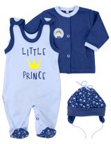 Baby Sweets 3 Teile Set Krone Little Prince blau 74 (6-9 Monate) - 0