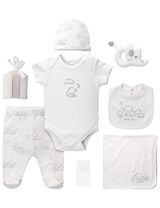 Rock A Bye Baby Boutique 10 Teile Set Elefant weiß 56/62 (0-3 Monate) - 0