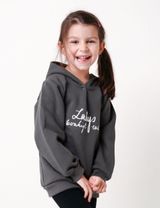 MaBu Kids Hoodie Ladys beruhigt euch Grüße, Gemüse dunkelgrau 116 (5-6 Jahre) - 7