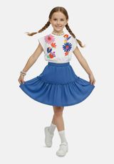 Denokids Set Geblümt weiss 140 - 4