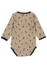 Müsli by Green Cotton Langarmbody Alloverprint beige 68 - 1