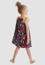 Kleid Mädchen dunkelblau 110 - 4