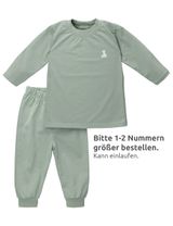 MaBu Kids 2 Teile Schlafanzug Eisbär Bruno, der Eisbär salbei 104 (3-4 Jahre) - 1