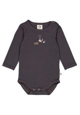 Müsli by Green Cotton Langarmbody Unifarben blau 68 - 0