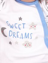 Baby Sweets Strampler Mond Sweet Dreams Jungen Sterne blau 56 (Neugeborene) - 4