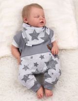 Baby Sweets 2 Teile Set Sterne Sterne dunkelgrau 62 (0-3 Monate) - 3