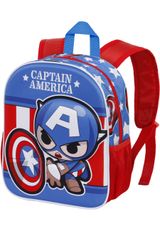 Marvel Captain America Let's Go-Small 3D Rucksack 31x26x11 cm blau blau Onesize Kinder - 0