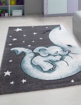 Teppich Elefant Sterne blau 80x150 - 1