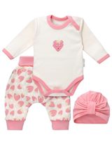 Baby Sweets 3 Teile Set Erdbeeren Little Strawberry creme 86 (12-18 Monate) - 0