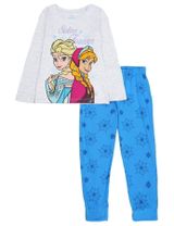 Disney 2 Teile Schlafanzug Frozen grau/blau 134 (8-9 Jahre) - 0