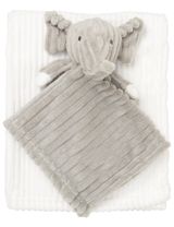 Snuggle Tots 2 pièces Ensemble Éléphant 75x75 cm Blanc - 0