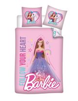 tex idea GmbH Bettwäsche Barbie 135x100 cm rosa - 0