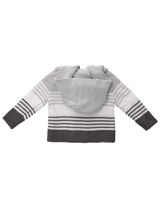 Rock A Bye Baby Boutique Strickjacke Streifen Kapuze grau - 2