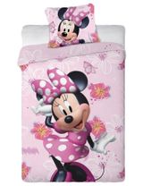 Disney 2 pièces Linge de lit Minnie Mouse Floral 70x90 cm Rose - 0