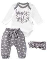 Baby Sweets 3 Teile Set Super girl Floral weiß 86 (12-18 Monate) - 0