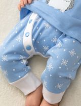 Baby Sweets 2 Teile Set Pinguin Let It Snow Schneeflocke blau 56 (Neugeborene) - 6