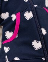 Baby Sweets Overall Strampler Jumpsuit schwarzblau pink Herzen mit Kapuze 62 (0-3 Monate) - 3