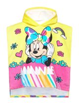 Disney Badeponcho Minnie Mouse Kapuze 100x50 cm gelb - 0