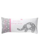 Baby Sweets Kissen Elefant Little Elephant Sterne Handmade 54x25 cm weiß - 0