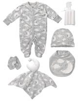 Rock A Bye Baby Boutique 8 Teile Set Mond grau - 0