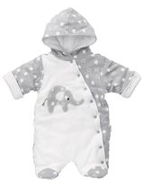 Baby Sweets Schneeanzug Little Elephant Sterne grau 68 (3-6 Monate) - 0