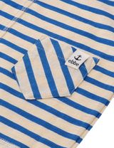 Ebbe Kids Strampler Streifen beige 80 (9-12 Monate) Strong blue stripe - 4