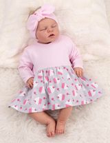 Baby Sweets 2 Teile Kleid Kirschen grau - 3