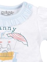 NINI T-shirt À la plage Volant Blanc - 1