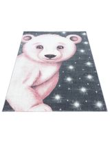 Teppich Bär Sterne rosa 80x150 - 0