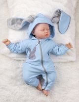Baby Sweets Strampler Hase blau 9-12 Monate (80) - 1