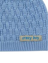 Aliap Mütze Crazy Boy Strick hellblau 68 (3-6 Monate) - 2