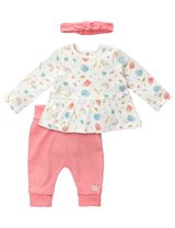 Lily & Jack 3 Teile Set Regenbogen Streifen weiß 74/80 (9-12 Monate) - 0