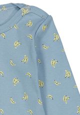 Müsli by Green Cotton Langarmbody Alloverprint hellblau 68 - 2