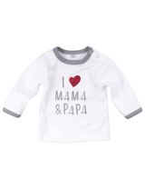 Baby Sweets 2 Teile Set I Love Mama & Papa weiß - 1