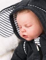 Koala Baby Strampler Hase Streifen dunkelgrau - 3