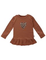 Baby Sweets T-shirt à manches longues Coeur Mes Préférés Volant Marron 5-6A (116 cm) - 0