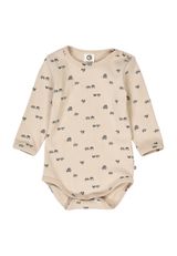 Müsli by Green Cotton Langarmbody Alloverprint beige 56 - 0