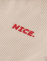 MaBu Kids Pullover Nice Nice, Wild & Cute Waffelpiqué beige - 2