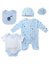 Rock A Bye Baby Boutique 5 Teile Set Planeten hellblau 50/56 (Neugeborene) - 0