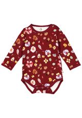 Müsli by Green Cotton Langarmbody Blumen rot 80 - 0
