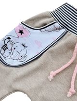 Land-Juwelen Pantalon Éléphant Rayures Fait main Beige  18-24M (92 cm) - 2