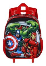 Marvel The Avengers Almighty-Small 3D Backpack with Wheels Rucksack 34x26x13 cm rot Onesize Kinder - 2