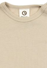 Müsli by Green Cotton Kurzarmbody Unifarben beige 56 - 2
