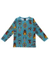 Villervalla Langarmshirt Tiere im Bilderrahmen blau 98 (2-3 Jahre) - 0