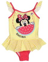 Disney Badeanzug Minnie Mouse Streifen gelb 116/122 (6-7 Jahre) - 0