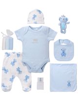 Rock A Bye Baby Boutique 10 Teile Set Teddybär blau 50/56 (Neugeborene) - 0